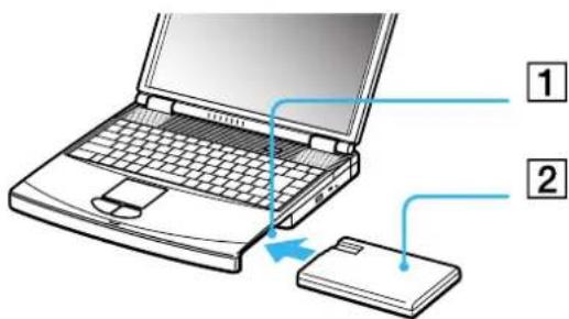 SONY PCG-FX505 - Inserting the second battery pack - 1