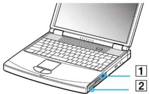 SONY PCG-FX505 - Removing a diskette - 1