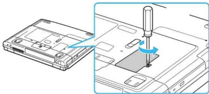 SONY PCG-FX505 - Installing a memory module - 1