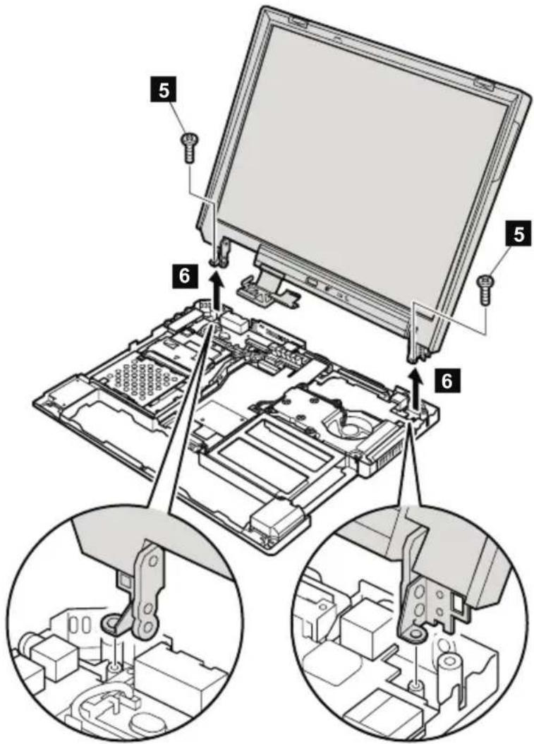 IBM ThinkPad X32 - Hinge cover and LCD assembly - 6