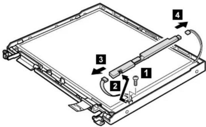 Technical diagram of a mechanical assembly with numbered components and directional arrows indicating motion or assembly.