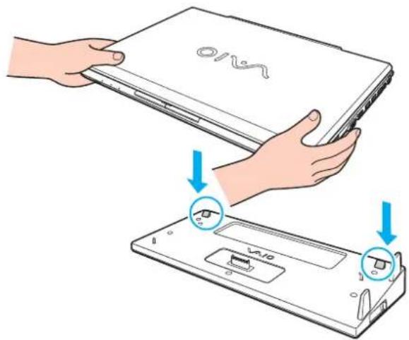 SONY Vaio VPC-SB - Andocken des Computers an den Schnittstellenreplikator - 3