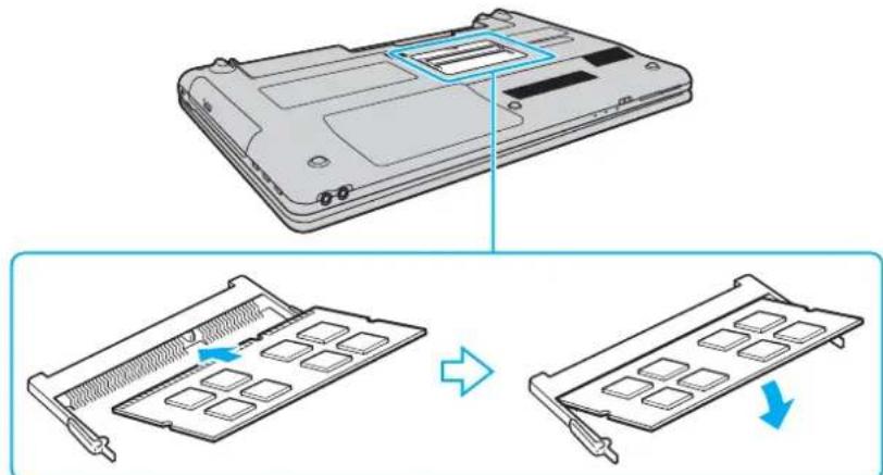 SONY Vaio VPCE - Entfernen und Installieren eines Speichermoduls - 3