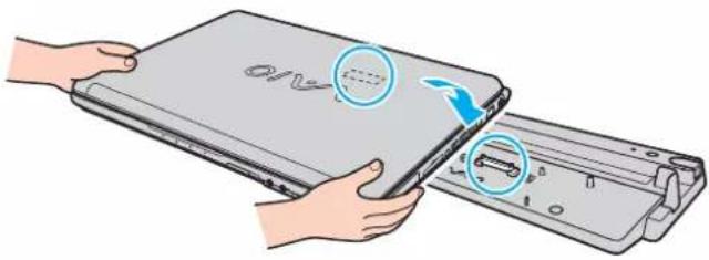 SONY Vaio VGN-FE31M - Attaching Your Computer to the Multi Function Bay Docking Station - 6