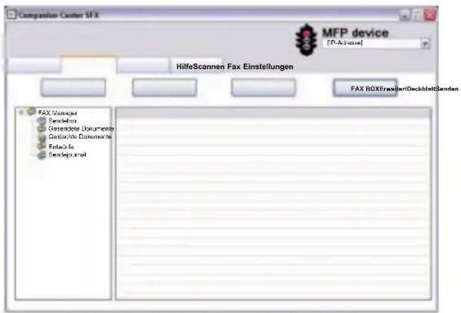 Compassion Center SFX MFP device [CP-Action] HilfeScannen Fax Einstellungen FAX BOX(FreisenterDeckbleitSenden) FAX Manager Sendlets Sendende Dokumente Sendende Dokumente ForteJahr Sendjeournal