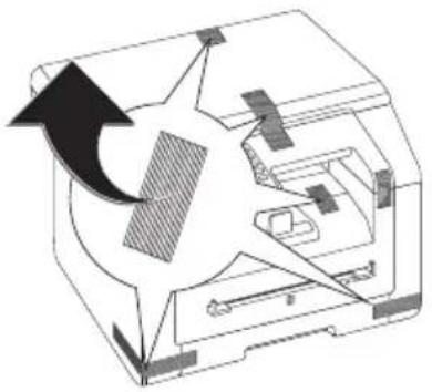 PHILIPS SFF 6135hfd - Verpackungsmaterial am Gerät entfernen - 1