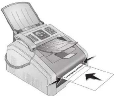 PHILIPS Laserfax LPF 5120 - Vorlagen in die manuelle Papier- zufuhr einlegen - 1