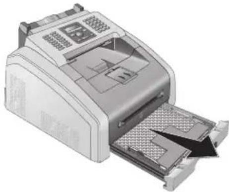 PHILIPS Laserfax LPF 5120 - Verpackungsmaterial aus der Papierkassette entfernen - 1