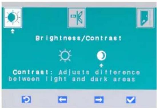 Brightness/Contrast Contrast: Adjusts difference between light and dark areas