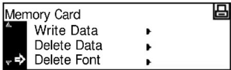 Océ OP1020 - Deleting Font Data - 1