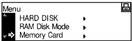 Océ OP1020 - Access the Memory Card Screen - 3