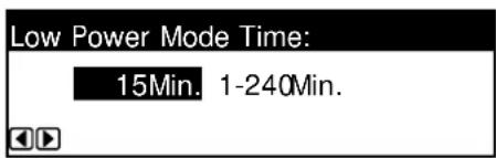 Océ OP1020 - Auto Low Power Time - 2