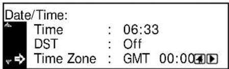 Océ OP1020 - Date and Time - 2