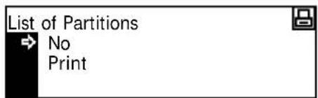 Océ OP1020 - Printing a Partition List - 2