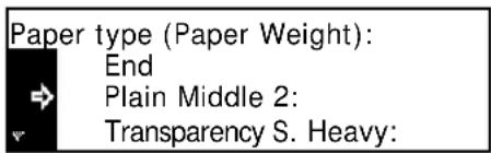 Océ OP1020 - Paper Weight for Paper Type - 2