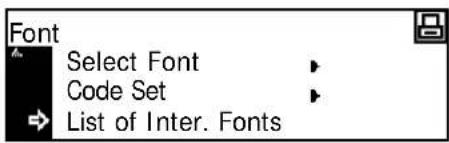 Océ OP1020 - Printing a Font List - 1