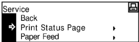 Océ OP1020 - Printing a Service Status Page - 2