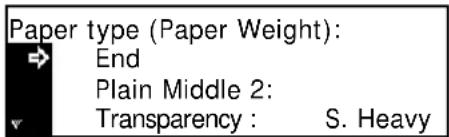 Océ OP1020 - Paper Weight for Paper Type - 4