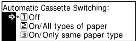 Océ OP1020 - Auto Cassette Switching - 2