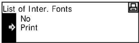 Océ OP1020 - Printing a Font List - 2