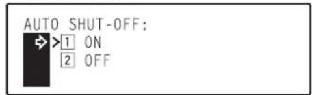 Océ OP30C - ③Auto shut-off ON/OFF - 2