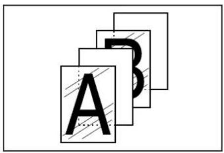 Océ OP30C - Feeding paper as a backing sheet for OHP transparencies [Transparency + backing sheet mode] - 1