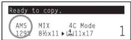 Océ OP30C - Press the Paper Select key and specify the paper size. - 1