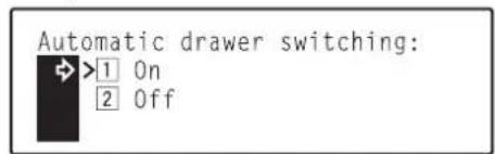 Océ OP30C - ②Auto drawer switching ON/OFF - 1