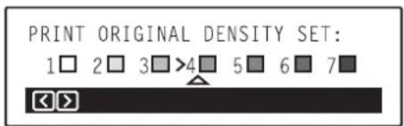 Océ OP30C - ⑦ Print original density - 2