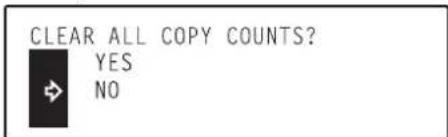 Océ OP30C - ●Clearing copy counts - 6