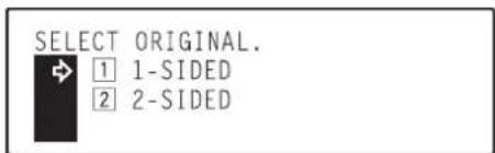 Océ OP30C - Use the ▲ cursor or the ▼ cursor key to specify the type of originals being copied. - 2