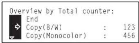 Océ OP30C - ⑬Checking the total counter - 1