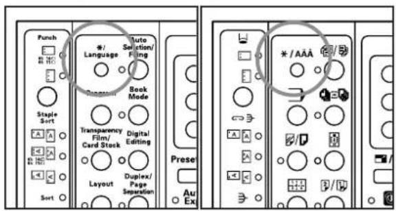 Océ OP30C - Press the \*/Language key. - 1