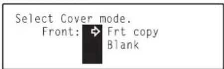 Océ OP30C - ● Cover mode settings - 4