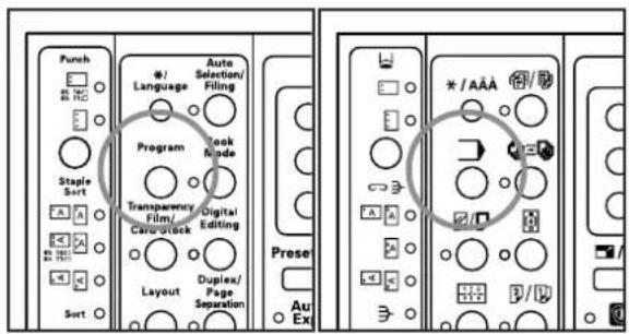 Océ OP30C - Press the Program key. - 1