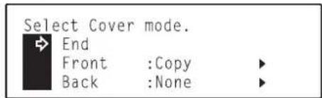 Océ OP30C - ● Cover mode settings - 2