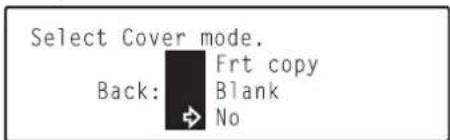 Océ OP30C - ● Cover mode settings - 6