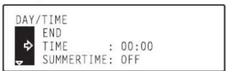 Océ OP30C - ⑫ Day & time - 2