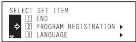 Océ OP30C - Registering a program - 3