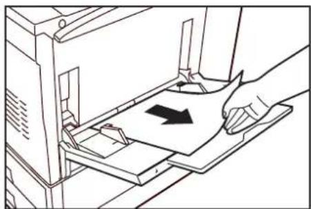 Océ OP30C - Remove all of the paper remaining in the multi-bypass tray. - 1