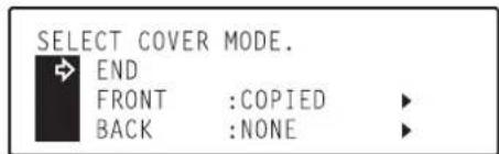 Océ OP30C - ● Cover mode settings - 3