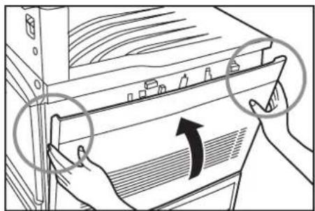 Océ OP30C - Close the front cover. \* Be sure to hold both the left and right sides of the front cover and close it securely. - 1