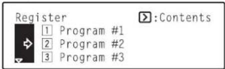 Océ OP30C - Registering a program - 4