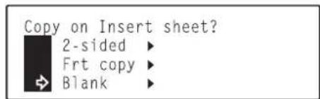 Océ OP30C - ● Separation insert mode settings - 1