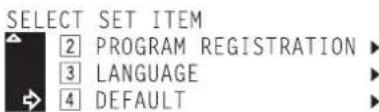 Océ OP30C - Use the ▲ cursor or the ▼ cursor key to select "4 Default". - 2