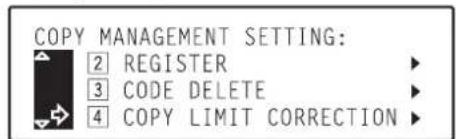 Océ OP30C - ●Changing copy limits - 4