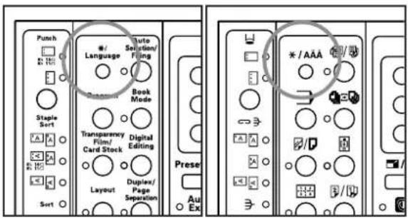 Océ OP30C - Press the \*/Language key. - 1