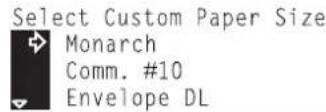Océ OP30C - - Designating the envelope size - 4