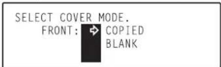 Océ OP30C - ● Cover mode settings - 5
