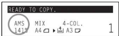 Océ OP30C - Press the Paper Select key and specify the paper size. - 2